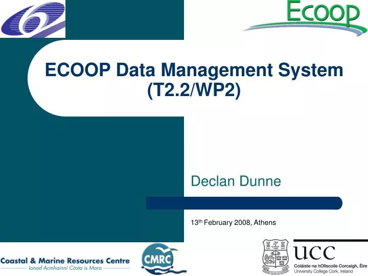 ecoop data management system t2 2 wp2
