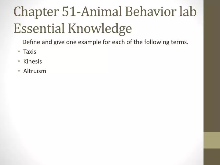 chapter 51 animal behavior lab essential knowledge