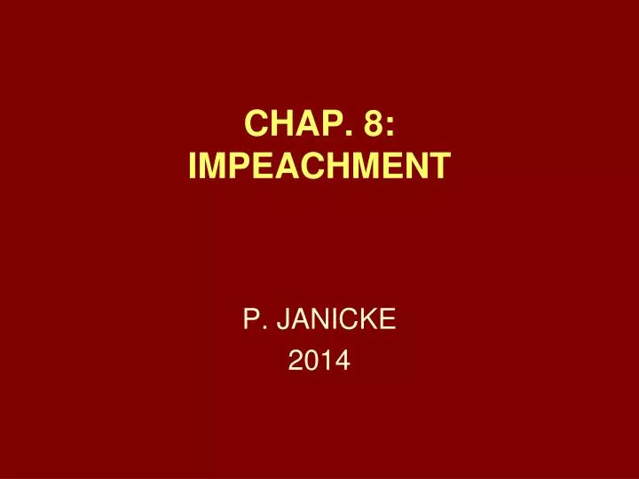 chap 8 impeachment