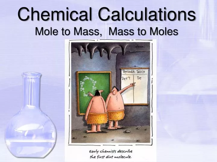 chemical calculations mole to mass mass to moles