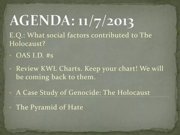 agenda 11 7 2013