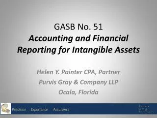 GASB No. 51 Accounting and Financial Reporting for Intangible Assets