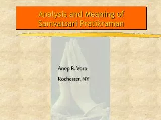 Analysis and Meaning of Samvatsari Pratikraman