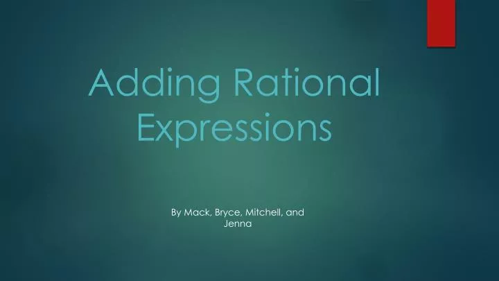adding rational expressions