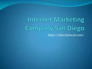 Internet marketing company San Diego