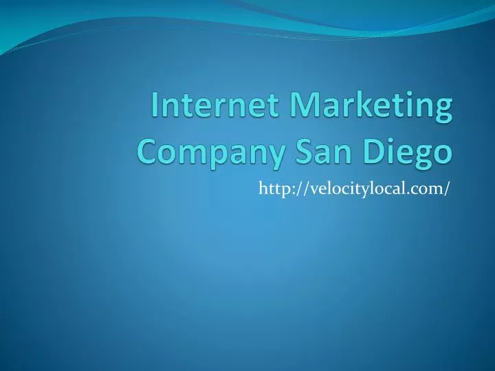 internet marketing company san diego