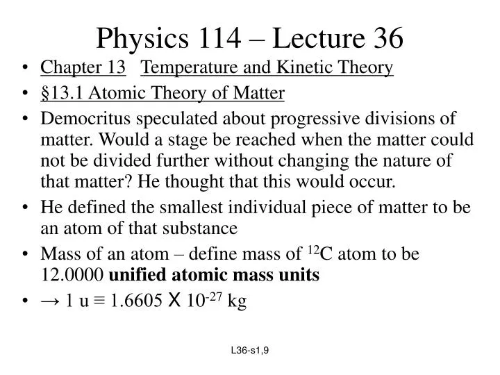 physics 114 lecture 36