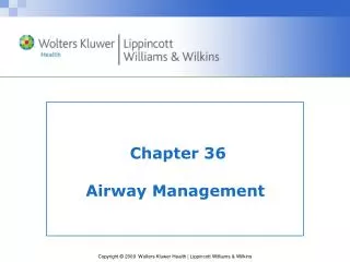Chapter 36 Airway Management