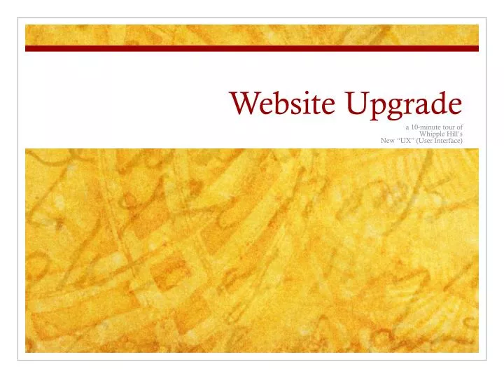 website upgrade