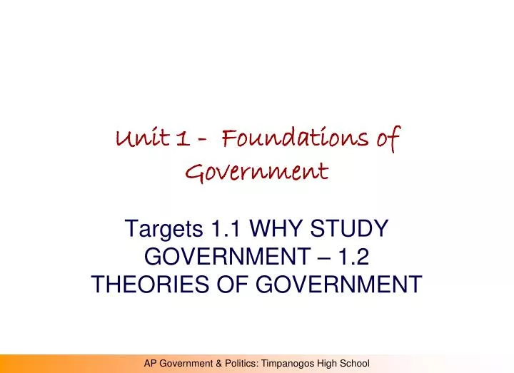 unit 1 foundations of government