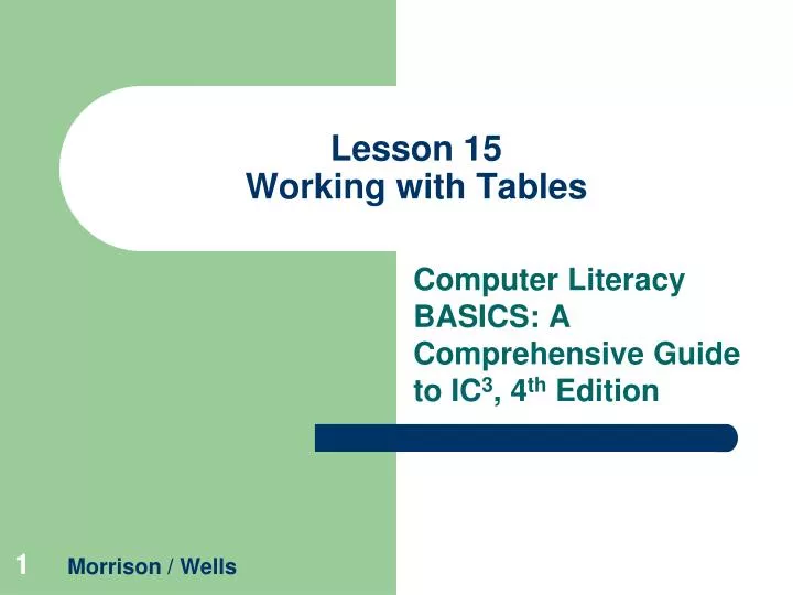 lesson 15 working with tables