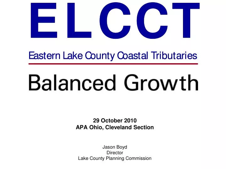 29 october 2010 apa ohio cleveland section jason boyd director lake county planning commission