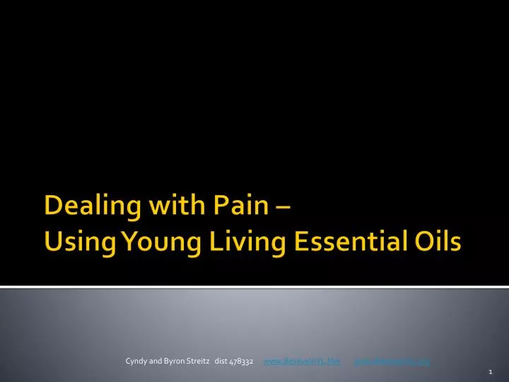 dealing with pain using young living essential oils