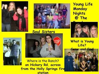 Young Life Monday Nights @ The Ranch 7:30 -8:30 pm
