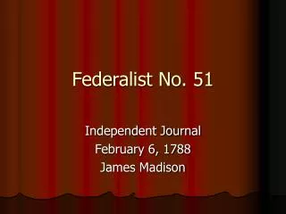 Federalist No. 51