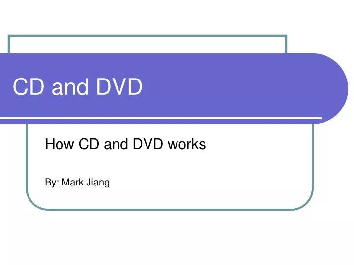 cd and dvd