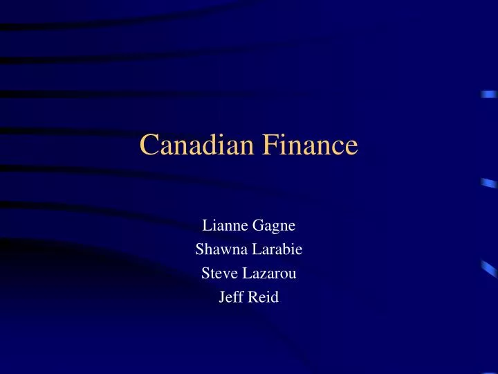 canadian finance