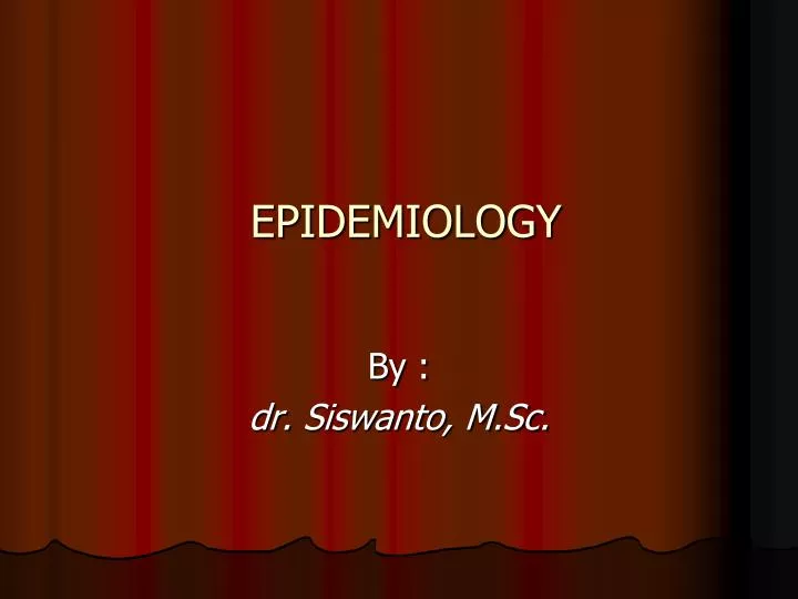 epidemiology