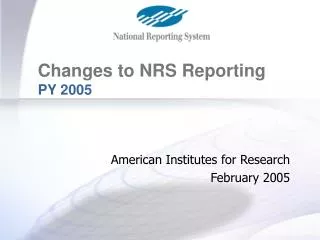 American Institutes for Research February 2005