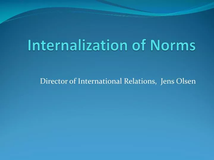 internalization of norms