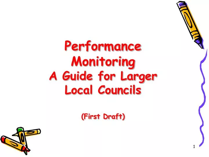 performance monitoring a guide for larger local councils first draft