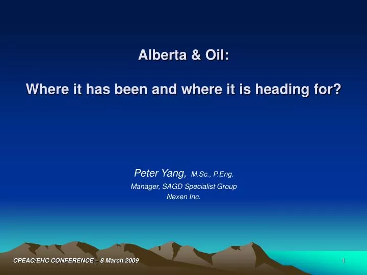 alberta oil where it has been and where it is heading for
