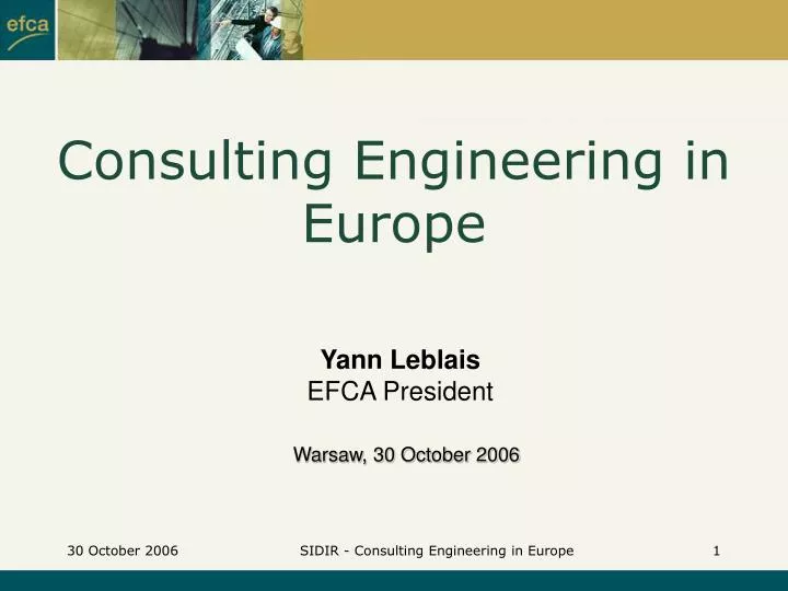 consulting engineering in europe