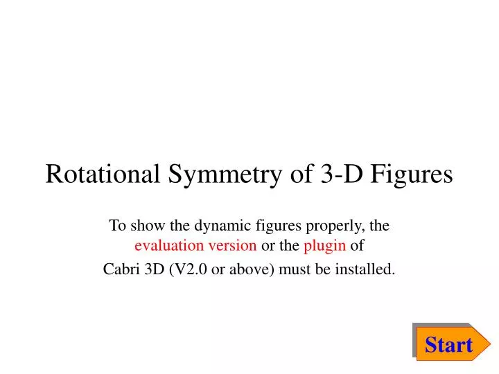 rotational symmetry of 3 d figures