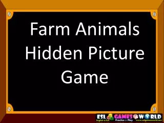 farm animals hidden picture game