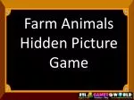 Farm Animals Hidden Picture Game