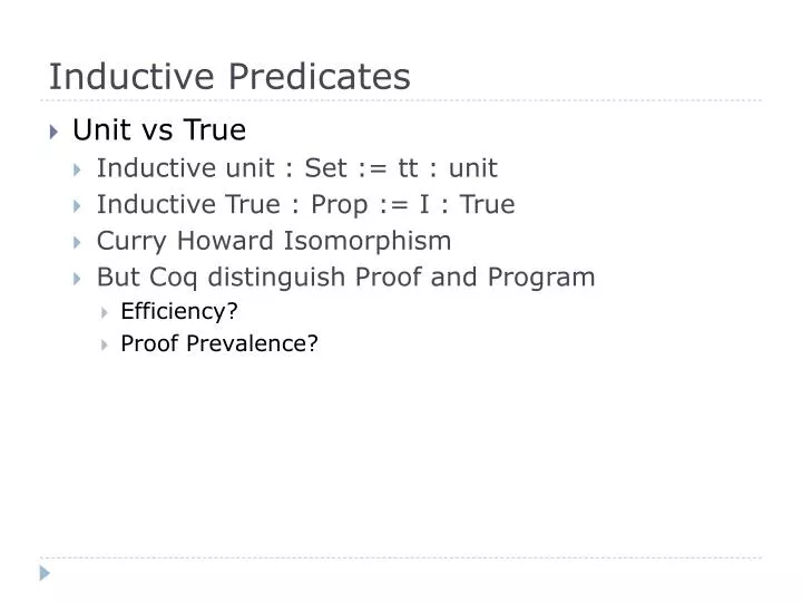 inductive predicates