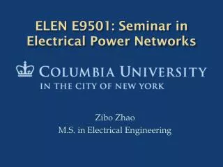 Zibo Zhao M.S. in Electrical Engineering