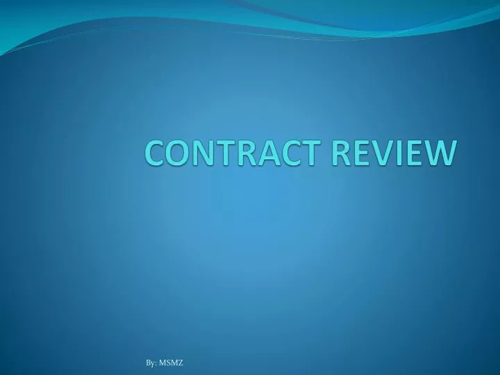 contract review
