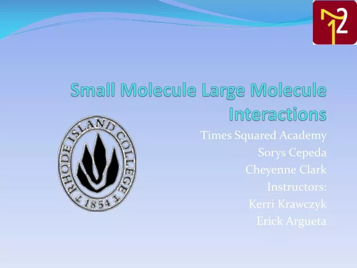 small molecule large molecule interactions