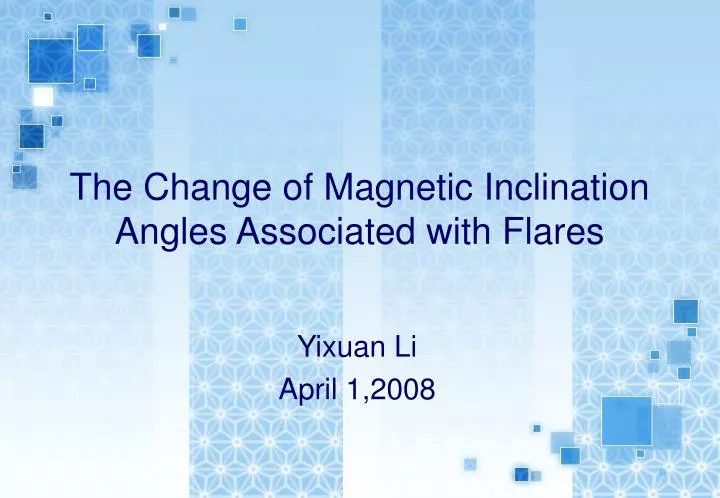 the change of magnetic inclination angles associated with flares