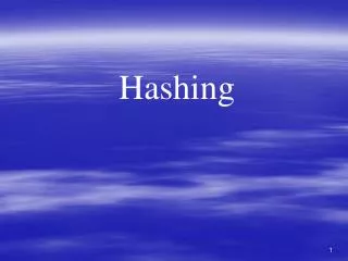 Hashing