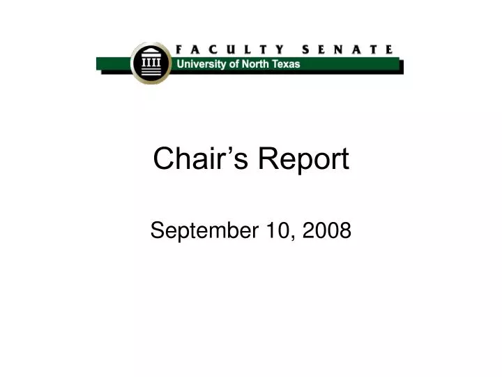 chair s report