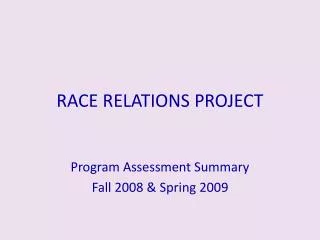 RACE RELATIONS PROJECT