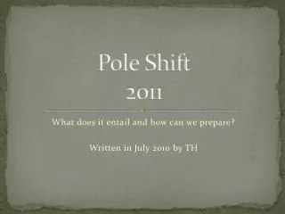 Pole Shift 2011