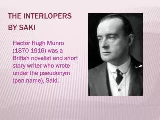 The Interlopers By Saki