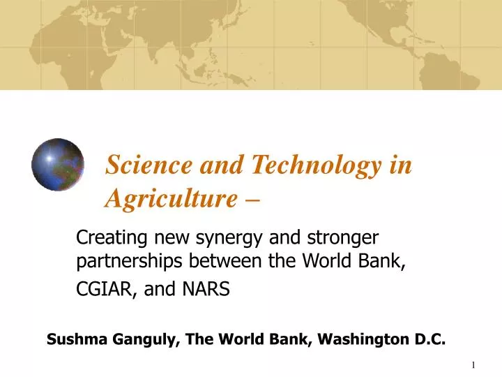 science and technology in agriculture