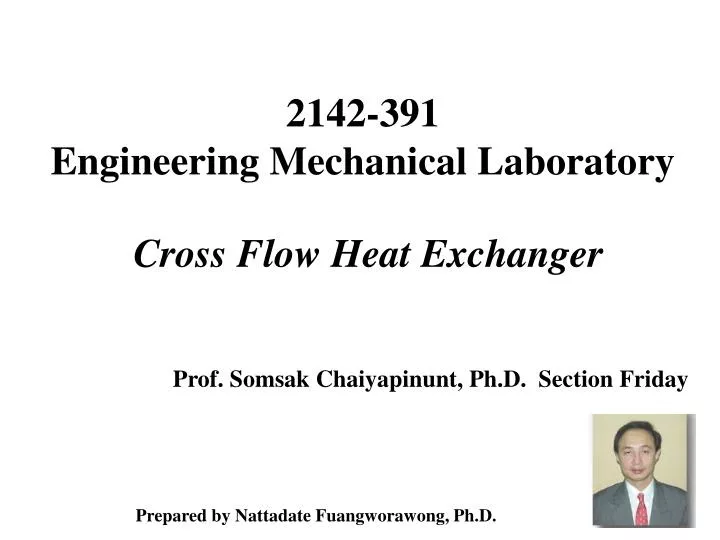2142 391 engineering mechanical laboratory cross flow heat exchanger