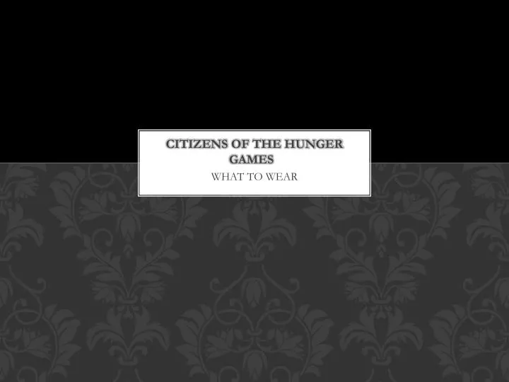 citizens of the hunger games