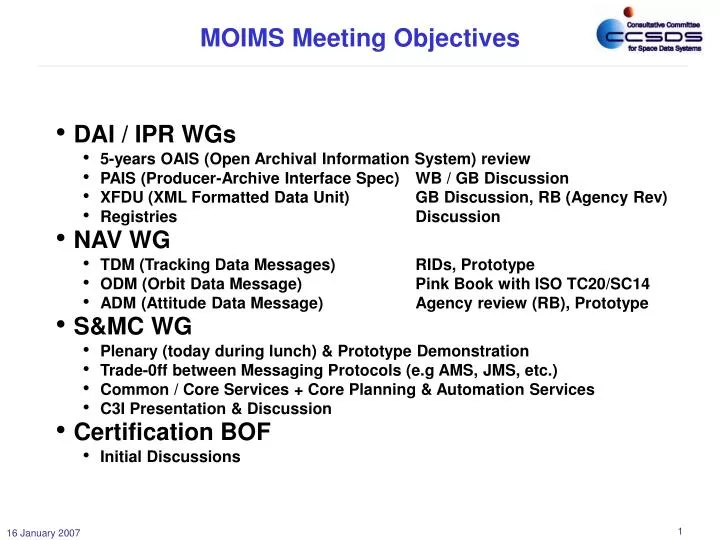 moims meeting objectives