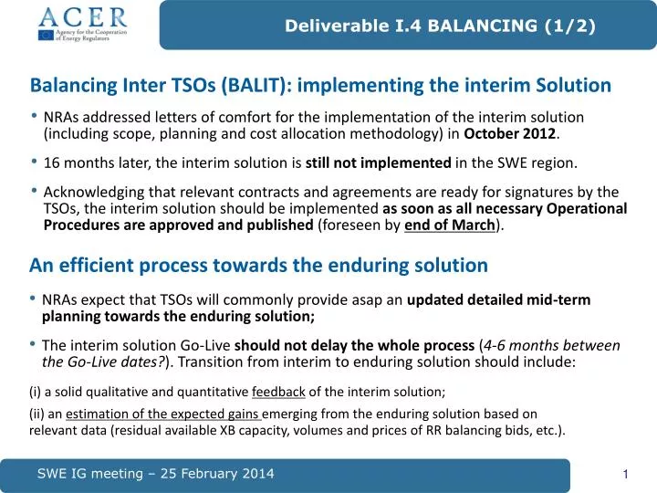balancing inter tsos balit implementing the interim solution