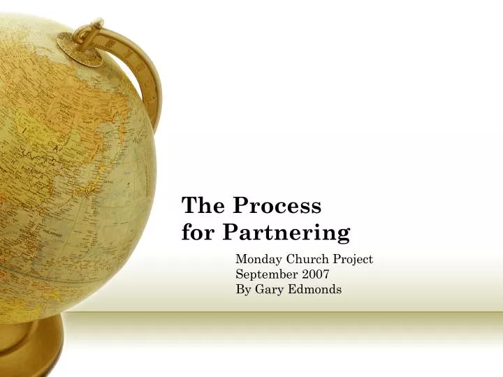 the process for partnering