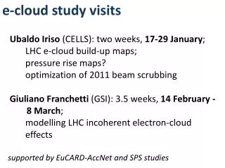 e-cloud study visits