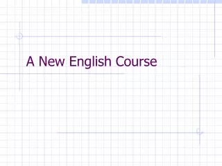 A New English Course