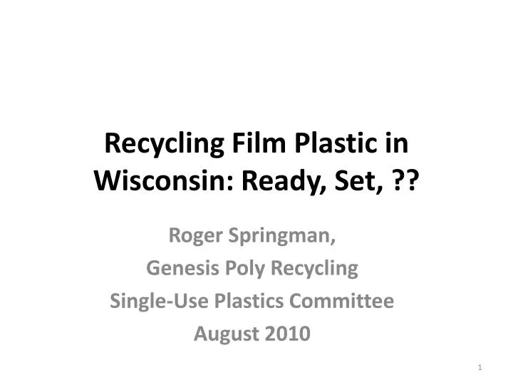 recycling film plastic in wisconsin ready set