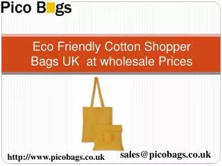 Cotton Shopper & Cotton Drawstring bags at wholesale rates